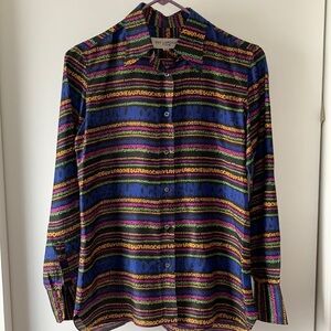 Guy Laroche Vintage Silk Button Down Shirt Blouse 42